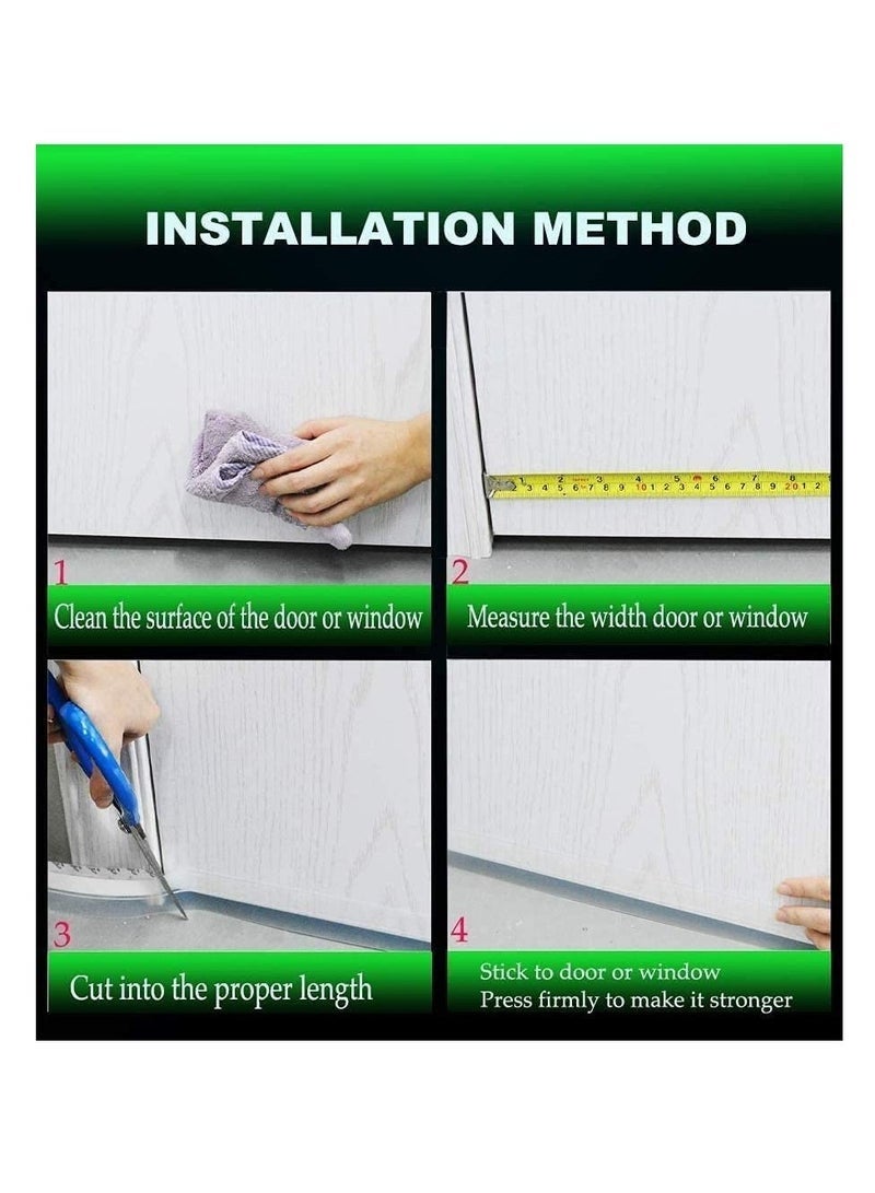 Silicone Seal Strip and Weather Stripping with Self Adhesive for Bottom of Doors Door Draft Stopper 5M Weather Stripping Door Bottom Gap Replacement Strip Roll Soundproof 25MM. - Image 5